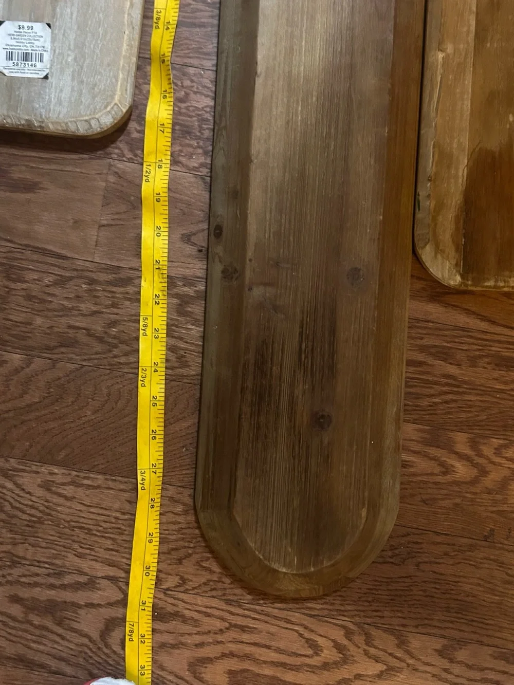 Rustic Wood Serving Board Set - Natural Brown